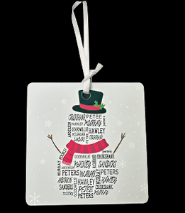 Snowman House Holiday Ornament