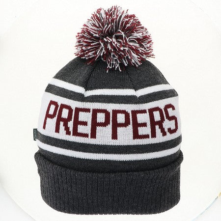 Old School Ribbed Cuff Beanie with Pom